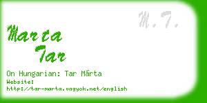 marta tar business card
